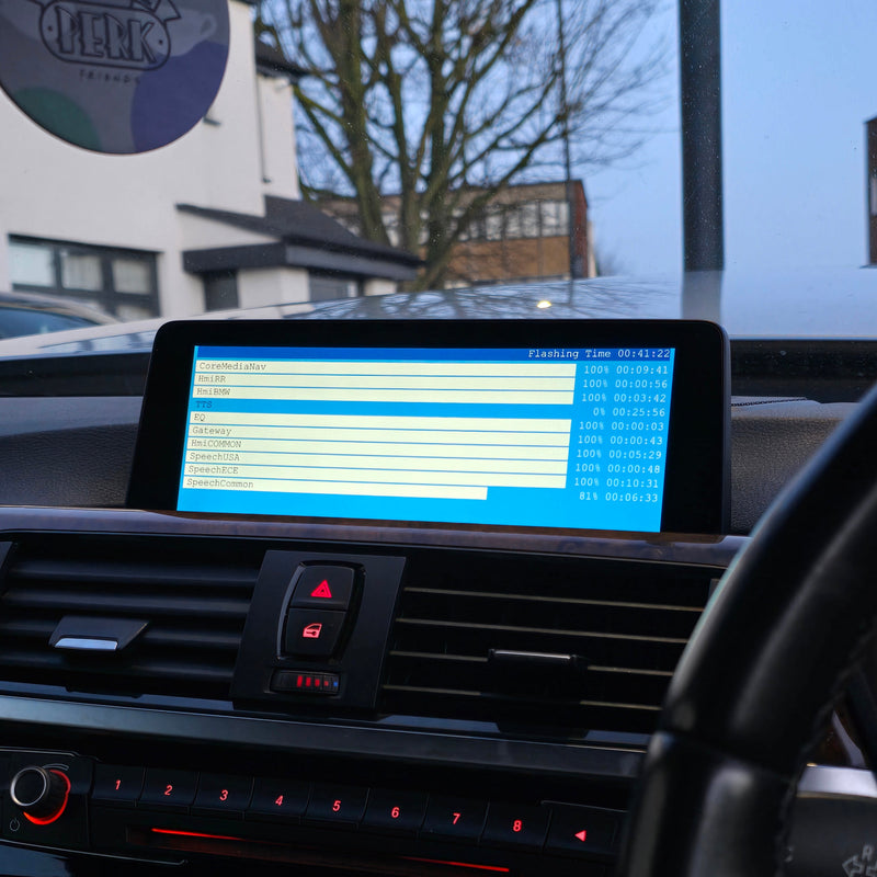 BMW iDrive NBTevo software update in progress