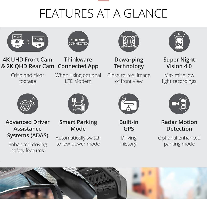 Thinkware U3000 PRO 4K UHD Dash Cam